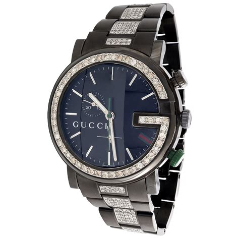 gucci watch men diamond|Gucci watch for men black.